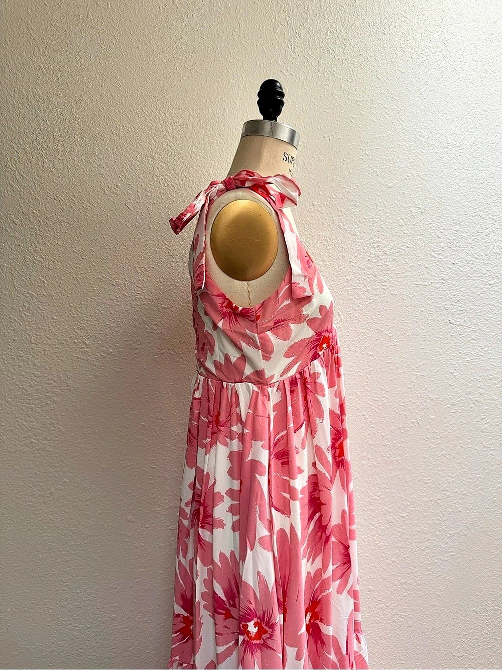 Lulus Floral Maxi Dress in Pink & White NWT - Picture 3 of 7